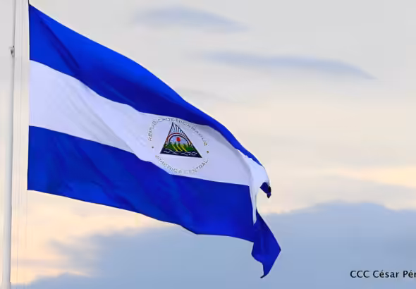 A waving Nicaraguan flag. Photo: Cesar Perez/El19Digital/file photo.