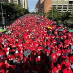 A sizable Chavista march took the streets of Caracas on Saturday, August 3, 2024. Photo: X@partidoPSUV.