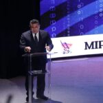 Venezuelan Permanent Representative to the United Nations Samuel Moncada makes a presentation at a conference in Caracas, August 23, 2024. Photo: Jose Diaz/AVN.