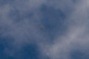 An armed 'Israeli' fighter jet flies over Haifa, northern occupied Palestine. Photo: AP.