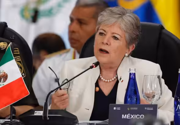 Mexican Foreign Affairs Secretary Alicia Bárcena at the United Nations. Photo: El Universal.