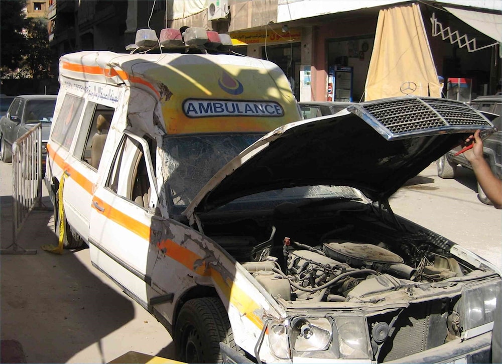 Ambulance that provided air filter for the 2006 investigation in Lebanon.