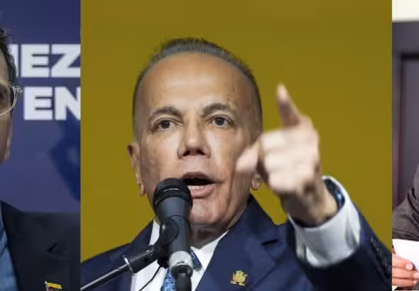 (From left to right) Henrique Capriles, Manuel Rosales, and Henry Ramos Allup, three important figures of the Venezuelan opposition. File photo.