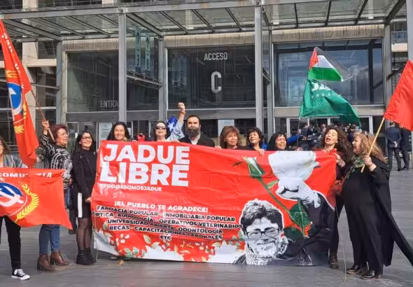 Protest calling for the release of Daniel Jadue. Photo: Jadue Libre campaign.