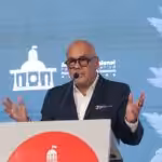 The president of Venezuelan parliament, Jorge Rodríguez, during a press conference in Caracas on Thursday, September 19, 2024. Photo: Venezuelan National Assembly.