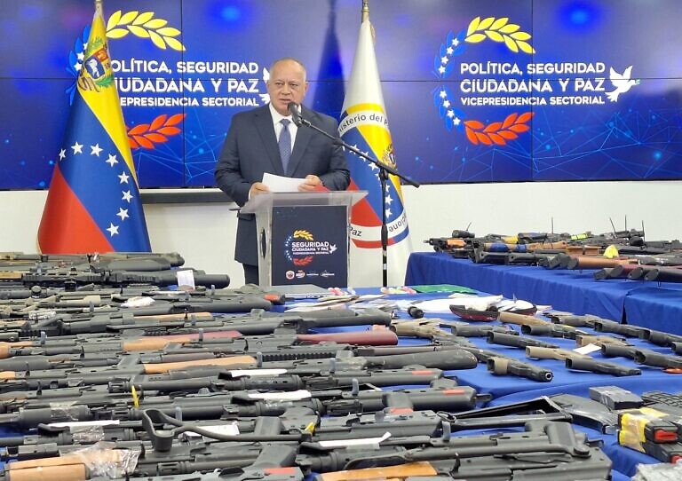 Venezuelan Interior Minister Diosdado Cabello reporting on a terrorist plot thwarted by Venezuelan security agencies, in Caracas, September 14, 2024. Photo: MPPRIJP.