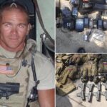 Collage showing US mercenary Jordan Goudreau and the weapons seized from the Operation Gideon coup perpetrators in Venezuela in May 2020. Photo: AP.