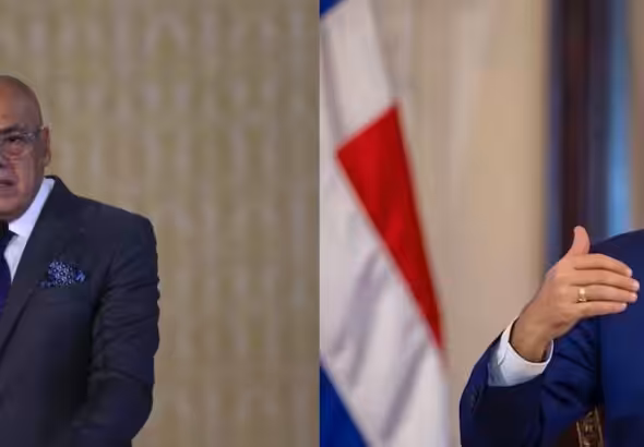 The president of the National Assembly of Venezuela, Jorge Rodríguez (left) and the president of the Dominican Republic, Luis Abinader (right). Photo: National Assembly of Venezuela/Dominican Today.