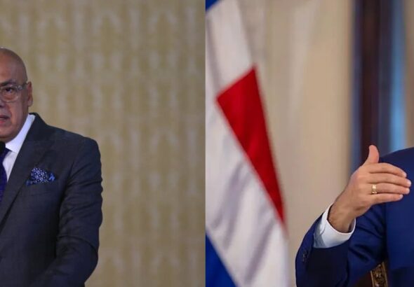 The president of the National Assembly of Venezuela, Jorge Rodríguez (left) and the president of the Dominican Republic, Luis Abinader (right). Photo: National Assembly of Venezuela/Dominican Today.