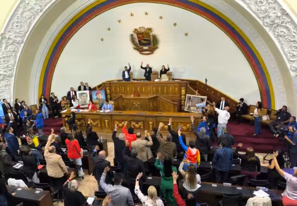 The National Assembly of Venezuela approves repudiation resolution against the European Parliament for interventionism. Photo: National Assembly website.