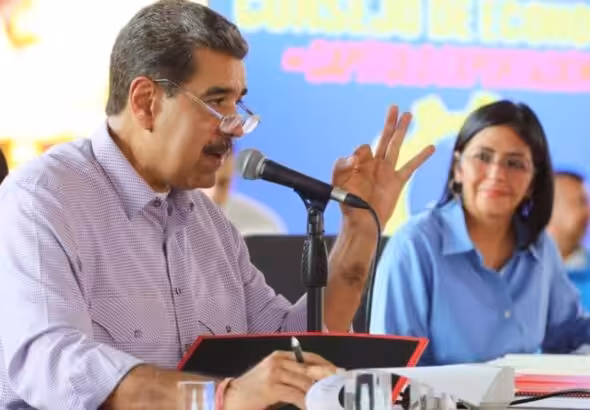 Venezuelan President Nicolás Maduro speaks at the inaugural ceremony of the Council of Economic Export Chapter in La Guaira state, September 20, 2024. Photo: Presidential Press.