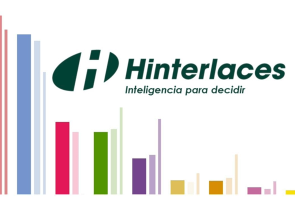 Logo and branding of the Venezuelan polling firm Hinterlaces. File photo.