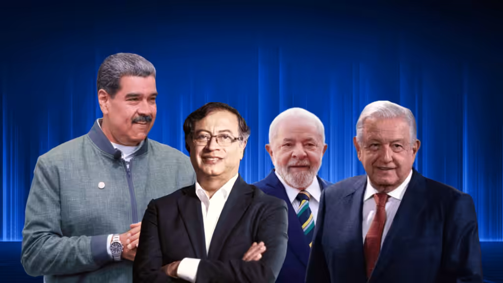 Photo composition showing, from left to right, Venezuelan President Nicolás Maduro, Colombian President Gustavo Petro, Brazilian President Luiz Inácio Lula Da Silva, and Mexican President Andrés Manuel López Obrador. Photo: RedRadioVE.