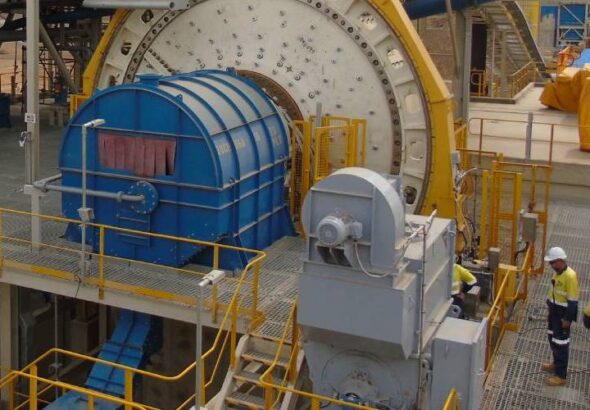 SAG mill at the Boungou mine in Burkina Faso. Photo: Endeavour Mining.