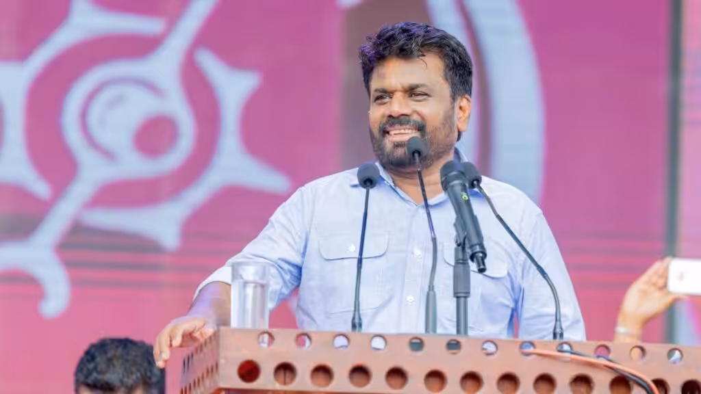 Anura Kumara Dissanayake addressing a campaign rally. Photo: Anura Kumara Dissanayake/X.