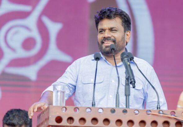 Anura Kumara Dissanayake addressing a campaign rally. Photo: Anura Kumara Dissanayake/X.