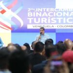 Venezuelan President Nicolás Maduro speaks at the second Venezuela-Colombia binational tourism meeting in La Carlota, Miranda state, September 5. Photo: Presidential Press.