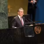 Wang Yi Member of the Political Bureau of the CPC Central Committee and Minister of Foreign Affairs of the People’s Republic of China, at the General Debate of the 79th Session of The United Nations General Assembly. Photo: Ministry of Foreign Affairs The People’s Republic of China/File photo.