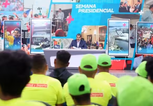 President Maduro speaks on live television. Photo: Alba Ciudad.