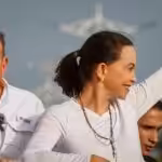 Featured image: Venezuelan former presidential candidate Edmundo González (left) next to Maria Corina Machado during his few political rallies he attended during the presidential campaign. Photo: Miguel Gutierrez/EFE/file photo.