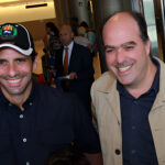Henrique Capriles (left) and Julio Borges (right) during a public event in 2013. File photo.