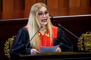 President of the Supreme Court of Justice of Venezuela, Caryslia Beatriz Rodríguez, one of the Venezuelan State officials on whom the US government imposed new sanctions. File photo.
