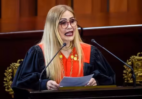 President of the Supreme Court of Justice of Venezuela, Caryslia Beatriz Rodríguez, one of the Venezuelan State officials on whom the US government imposed new sanctions. File photo.