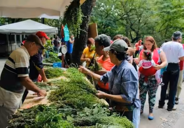 Venezuelans visiting the Conuquera Fair in Caracas. Photo: AFGJ.