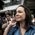 Far-right opposition politician María Corina Machado at a rally in Caracas, Venezuela, on June 23. Photo: Carlos Becerra/Getty Images/file photo.