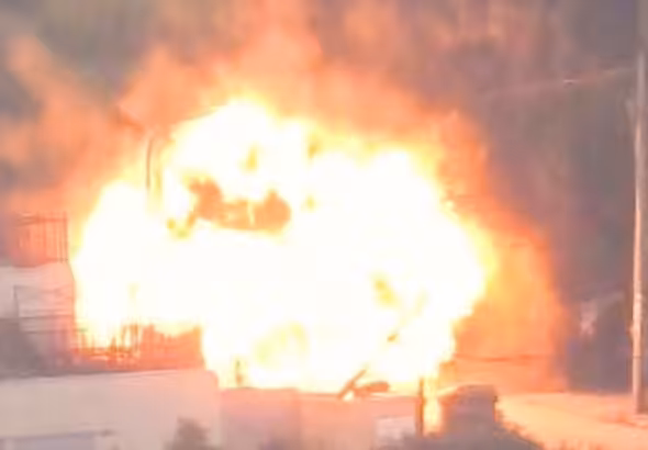 Frame grab from footage released by Lebanon’s Hezbollah resistance movement shows the moment of its striking a target in the occupied Palestinian territories. Photo: PressTV/File photo.