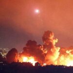 Smoke billows from the sight of a massive Israeli air raid on the Southern Suburb of Beirut, Lebanon, on October 4, 2024. Photo: Social Media