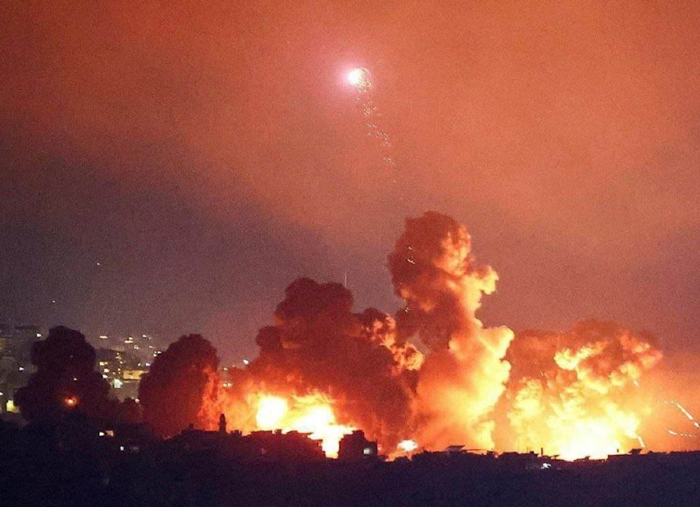 Smoke billows from the sight of a massive Israeli air raid on the Southern Suburb of Beirut, Lebanon, on October 4, 2024. Photo: Social Media