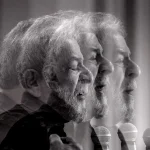 A multiple exposure photograph of former Brazilian President Luiz Inácio Lula da Silva during a speech in São Paulo on Sept. 21, 2017. Photo: Suamy Beydoun/AGIF via AP.