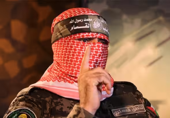 Abu Obeida, the military spokesman of Al-Qassam Brigades. Photo: Al-Qassam military media