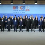 Heads of state and representatives of BRICS members and partner countries pose for a group photo at the BRICS Summit in Kazan, Russia, October 24, 2024. Photo: SCMP.
