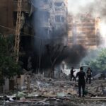 Destruction in a Beirut neighborhood caused by Zionist airstrikes. Photo: Anwar Amro/AFP/Getty Images.