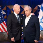 Biden and Netenyahu in Occupied Palestine in 2023. Photo: Getty Images.