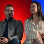 Venezuelan far-right opposition politicians Henrique Capriles (left) and María Corina Machado (right) at a political event, October 2023, Caracas. Photo: Federico Parra/AFP.