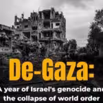 Front page of Euro-Med Monitor's report on one year of the Zionist regime's genocide of Palestinians in Gaza. Photo: X/@EuroMedHR.