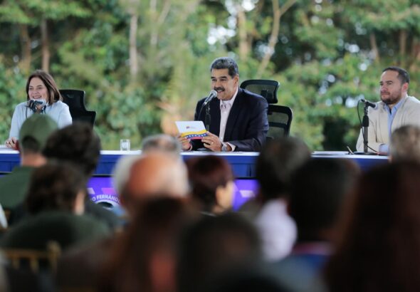 Venezuelan President Nicolás Maduro during a government working meeting. Photo: RedRadioVE.