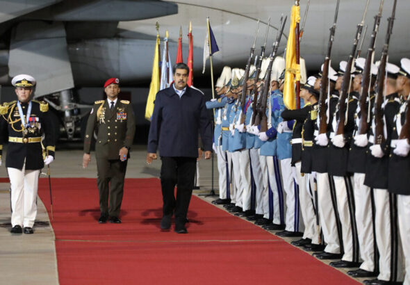 Venezuelan President Nicolás Maduro arriving at the Simón Bolívar International Airport after an international tour that took him to Russia and Algeria  Photo: Presidential Press.