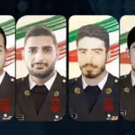 (Left to right) Major Sajjad Mansouri, Sergeant Mohammad-Mehdi Shahrokhifar, Sergeant Mehdi Naghavi, and Major Hamzeh Jahandideh, members of Iranian Army who were martyred in Israeli aggression on the country on October 26, 2024. Photo: PressTV.