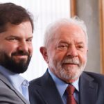 Brazilian President Lula da Silva (right) and his Chilean counterpart, Gabriel Boric, in Brasília, Brazil, 2023. Photo: Eraldo Peres/AP.