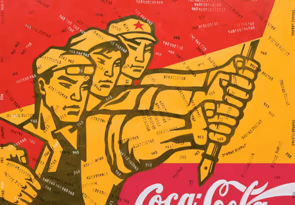 Coca Cola (red), Great Criticism series. Poster: Wang Guangyi.