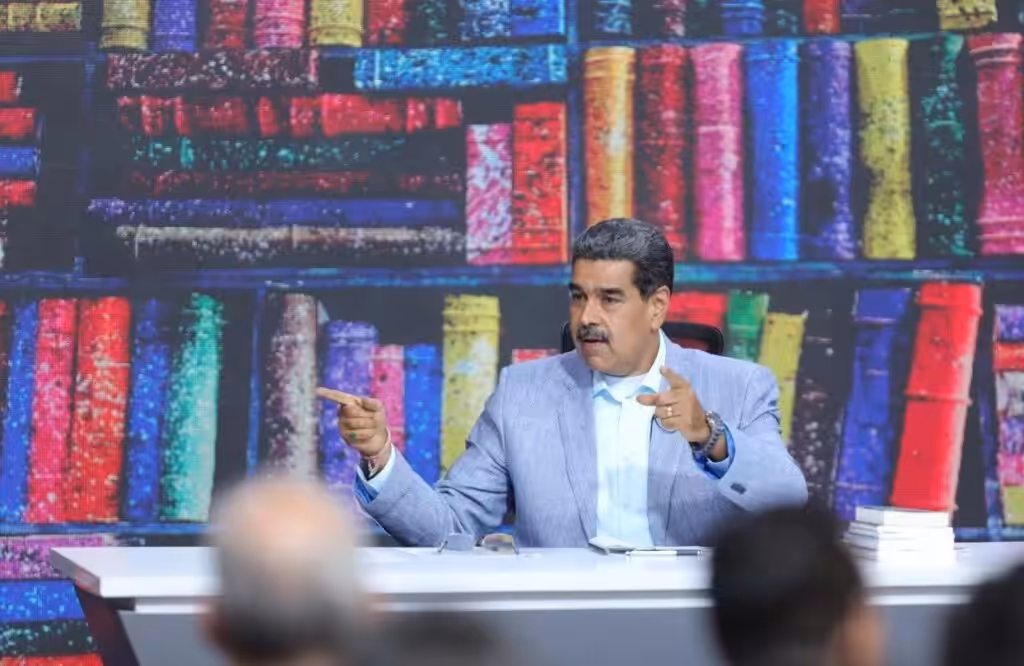 Venezuelan President Nicolas Maduro during his weekly television program Con Maduro+ on Monday, September 30, 2024. Photo: Fuser News.