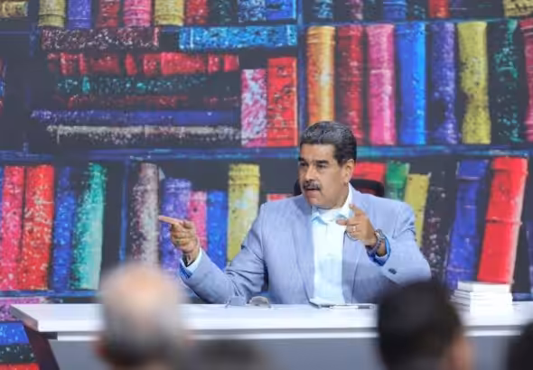 Venezuelan President Nicolas Maduro during his weekly television program Con Maduro+ on Monday, September 30, 2024. Photo: Fuser News.
