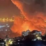 The photo shows the US-UK aggression on Yemen's capital city of Sana'a on October 17, 2024. Photo: PressTV/Via social media.