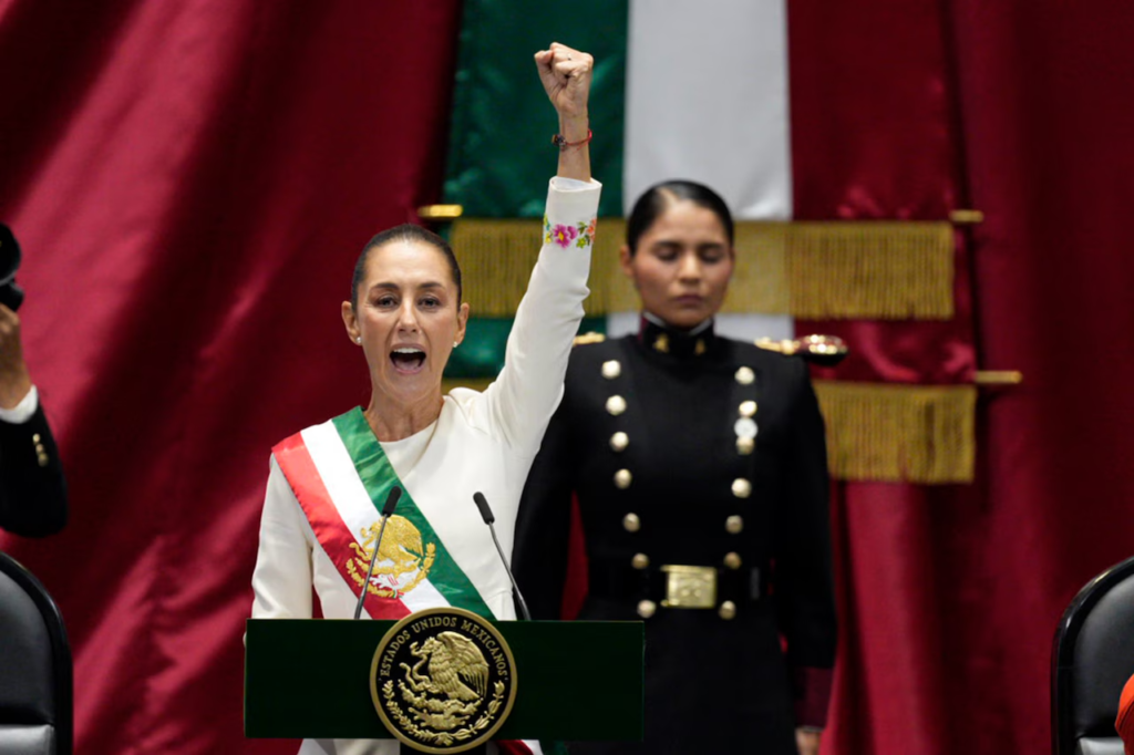 Claudia Sheinbaum in Mexico City, Mexico, October 1, 2024. Photo: Omar Ornelas/El Paso Times.
