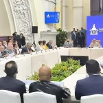 The president of Venezuela's National Assembly, Jorge Rodríguez, leads a meeting with political leaders from different political parties to initiate the review of electoral regulations, in Caracas, Thursday, October 3, 2024. Photo: Venezuelan National Assembly via Telesur.