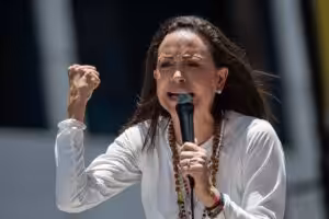 Venezuelan far-right politician María Corina Machado. Photo: EFE.
